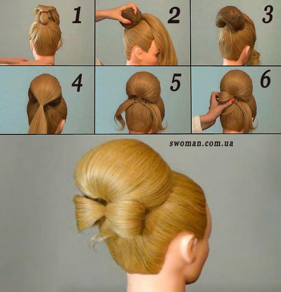 Как сделать бабетту с бантом из волос Как сделать бабетту с валиком (инструкция)